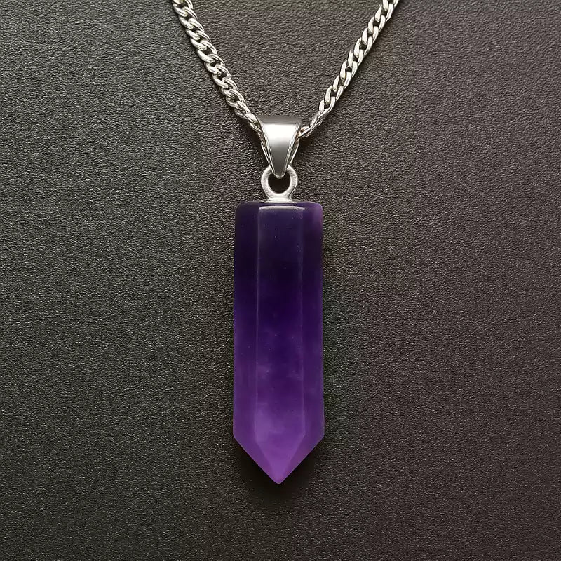 Amethyst Pencil Pendant