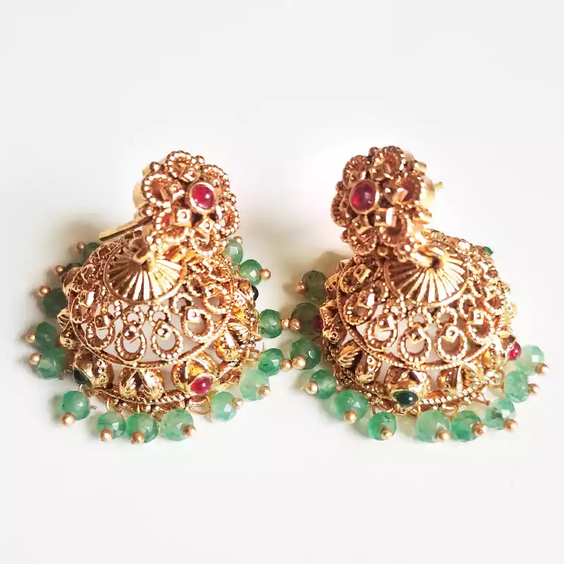 Antique Bell Jhumka Earrings