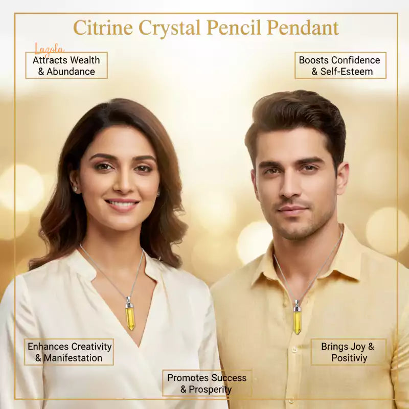 Citrine Pencil Pendant