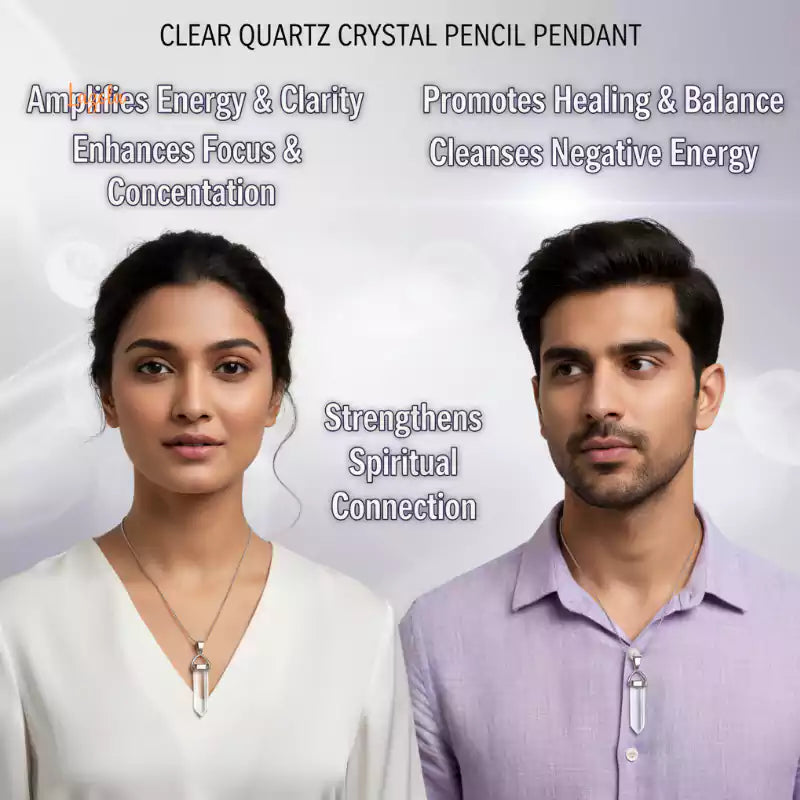 Clear Quartz Pencil Pendant