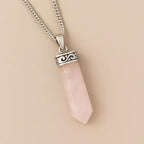 Rose Quartz Pencil Pendant
