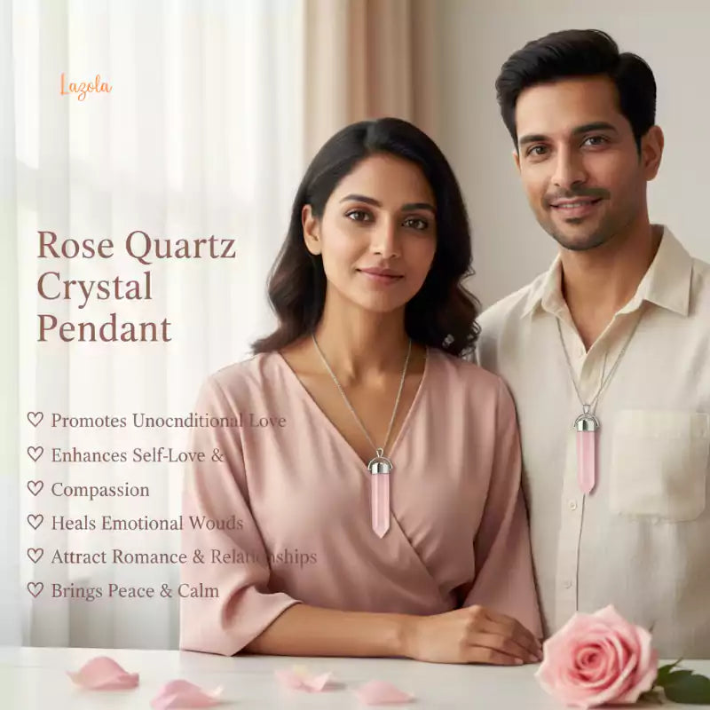 Rose Quartz Pencil Pendant