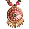 Gold plated temple pendant necklace