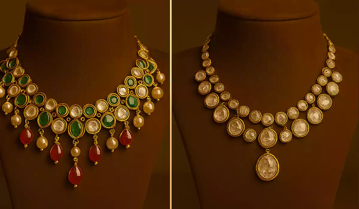 difference between kundan polki american diamond