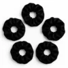 Black Satin Hair Scrunchies