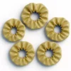 Champagne Gold Satin Hair Scrunchies