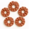 Dusty Rose Satin Hair Scrunchies