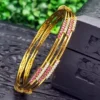 Gold Plated Ruby Red Stone Bangles Lazola India