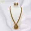 Gold Plated Temple Necklace Set with Lakshmi 0095 Lazola India