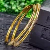 Gold Plated White CZ Stone Bangles Lazola India
