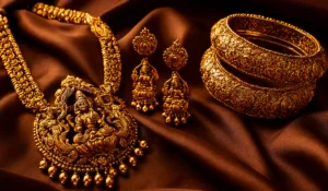 antique gold plated temple jewellery Lazola India