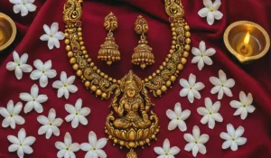 Bridal Temple Necklace with Earrings
