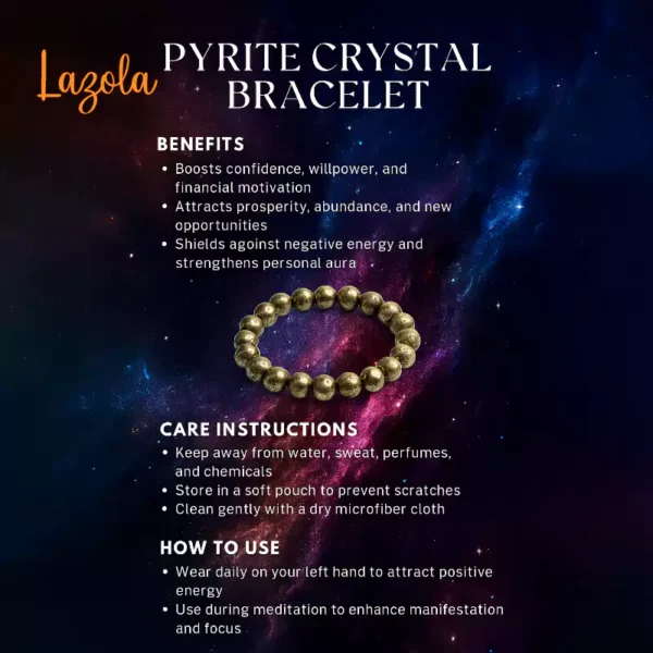 Pyrite Crystal Bracelet