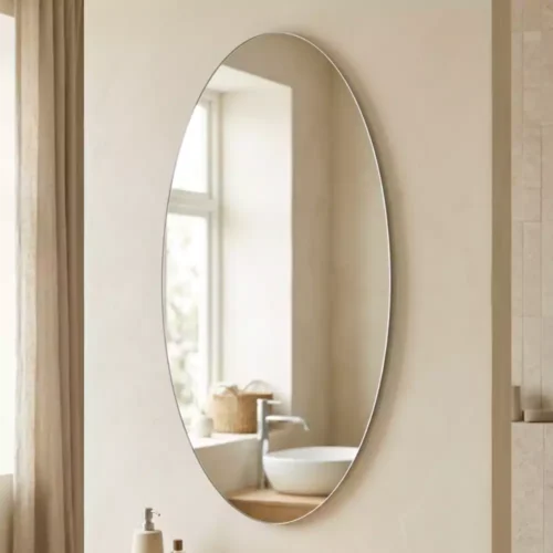 Oval Frameless Wall Mount Mirror Oval Frameless Wall Mount Mirror