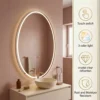 Oval Smart LED Mirror with Touch Sensor, 3 Colour Lighting and Defogger