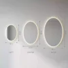 Oval Smart LED Mirror with Touch Sensor, 3 Colour Lighting and Defogger