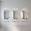 Oval Smart LED Mirror with Touch Sensor, 3 Colour Lighting and Defogger