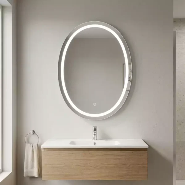 Oval Smart LED Mirror with Touch Sensor