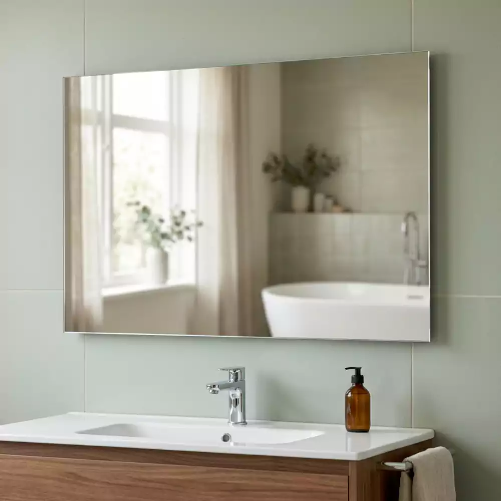 Home 5 Rectangle Frameless Wall Mount Mirror