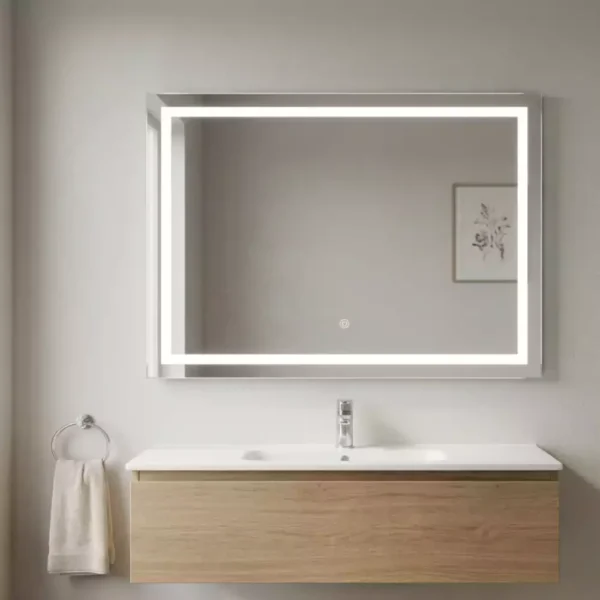 Rectangle Smart LED Mirror with Touch Sensor