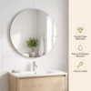 Round Frameless Wall Mount Mirror 1 Round Frameless Wall Mount Mirror
