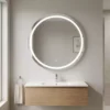 Round Smart LED Mirror with Touch Sensor Round Smart LED Mirror with Touch Sensor