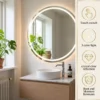 Round Smart LED Mirror with Touch Sensor 2 Round Smart LED Mirror with Touch Sensor