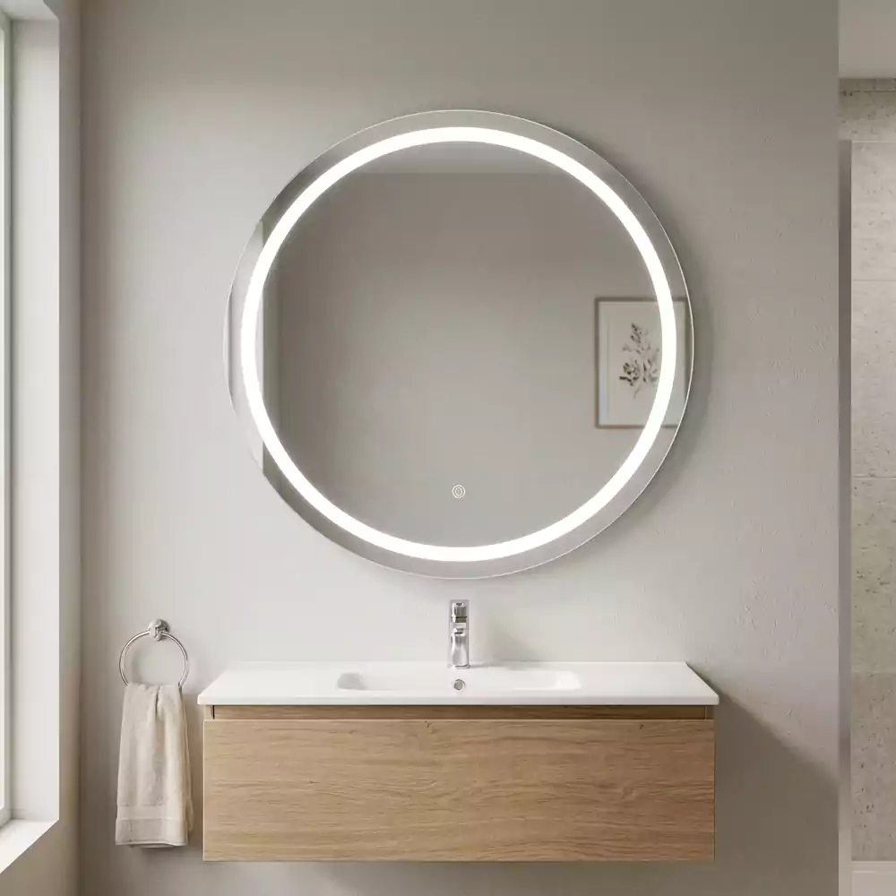 Home 10 Round Smart LED Mirror with Touch Sensor