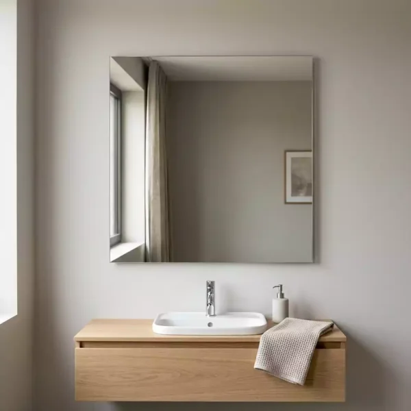 Square Frameless Wall Mount Mirror Square Frameless Wall Mount Mirror