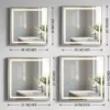 Square Smart LED Mirror with Touch Sensor 4 Square Smart LED Mirror with Touch Sensor, 3 Colour Lighting and Defogger